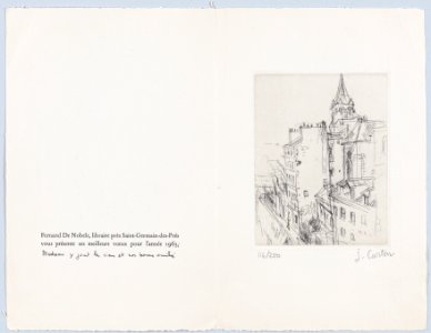 New Year Greeting Card with View of Paris MET DP874653