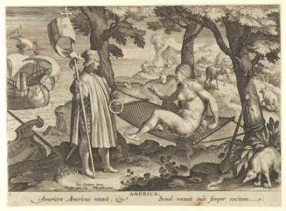 New Inventions of Modern Times -Nova Reperta-, The Discovery of America, plate 1 MET DP841110
