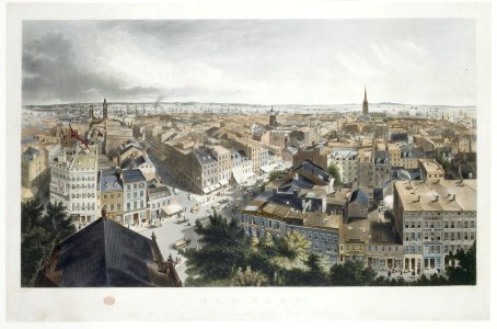 New York from the Steeple of St. Paul's Church, Looking East, South, and West MET DR156