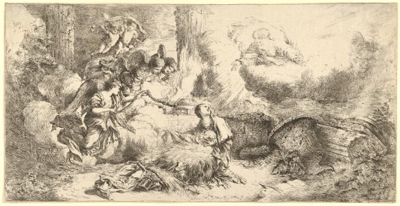 Nativity with God the Father and angels MET DP832229