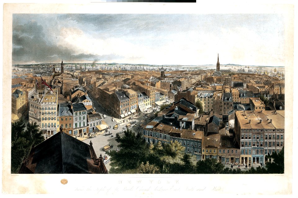 New York from the Steeple of St. Paul's Church, Looking East, South, and West MET 49H 124R3