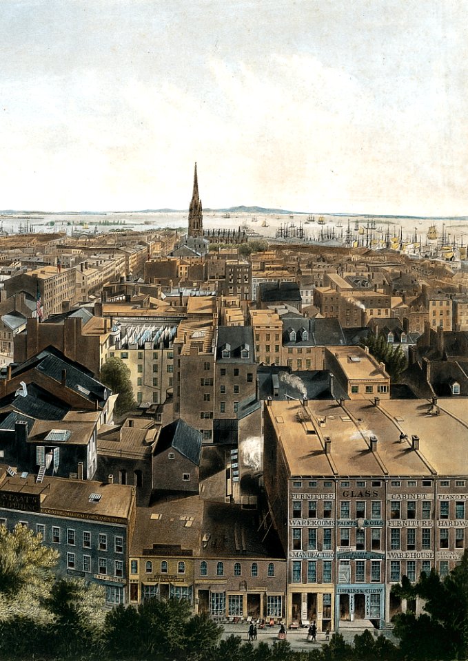 New York from the Steeple of St. Paul's Church, Looking East, South, and West MET 49H 124AR1