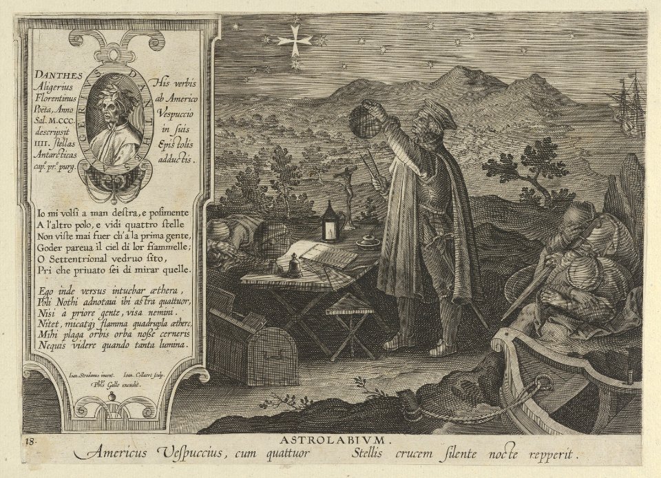 New Inventions of Modern Times -Nova Reperta-, Amerigo Vespucci Discovering the Southern Cross with an Astrolabium, plate 18 MET DP841115