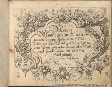 Newes Modelbuch in Kupffer (second title page, 2r) MET DP363789