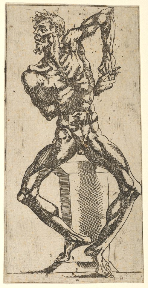 Naked Figure leaning on a Pedestal MET DP854201