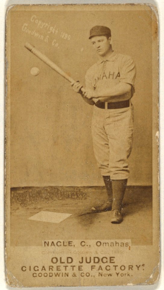 Nagle, Catcher, Omaha Omahogs- Lambs, from the Old Judge series (N172) for Old Judge Cigarettes MET DP846350