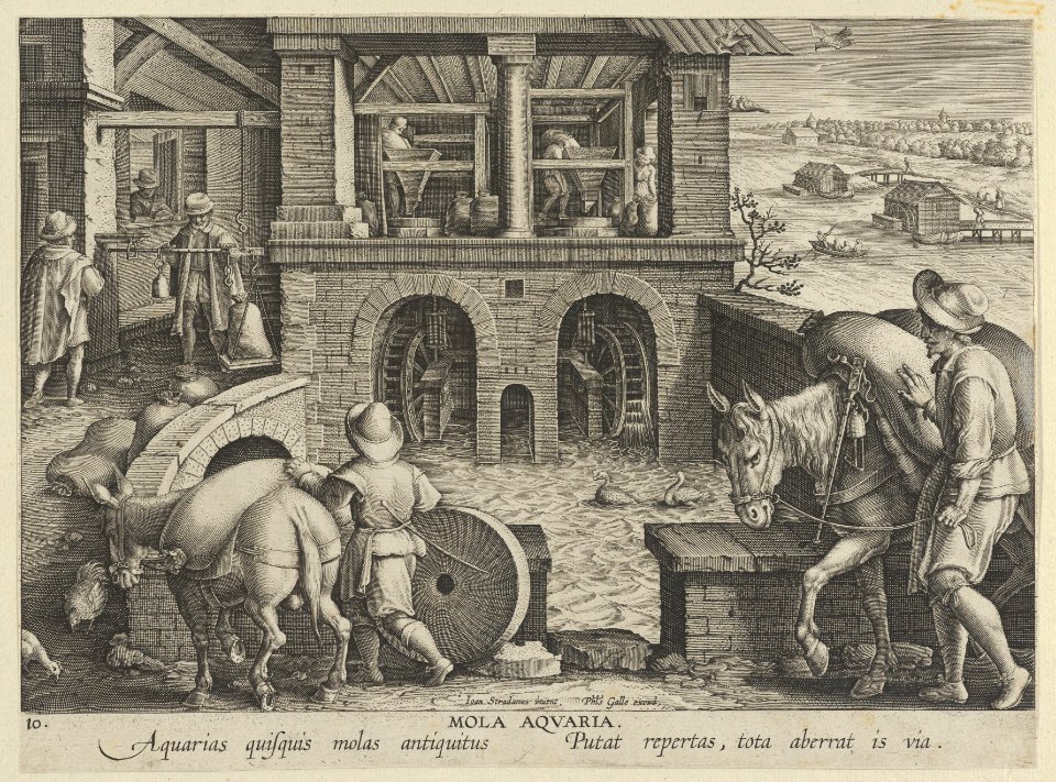 New Inventions of Modern Times -Nova Reperta-, The Invention of the Watermill, plate 10 MET DP841116