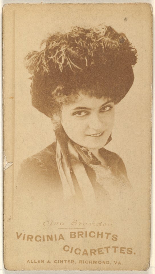 Olva Brandon, from the Actors and Actresses series (N45, Type 1) for Virginia Brights Cigarettes MET DP830420