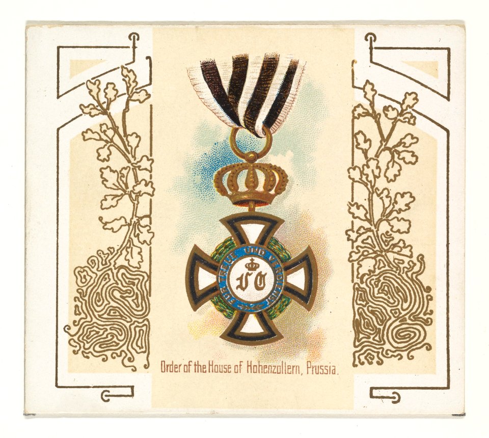 Order of the House of Hohenzollern, Prussia, from the World's Decorations series (N44) for Allen & Ginter Cigarettes MET DP839351