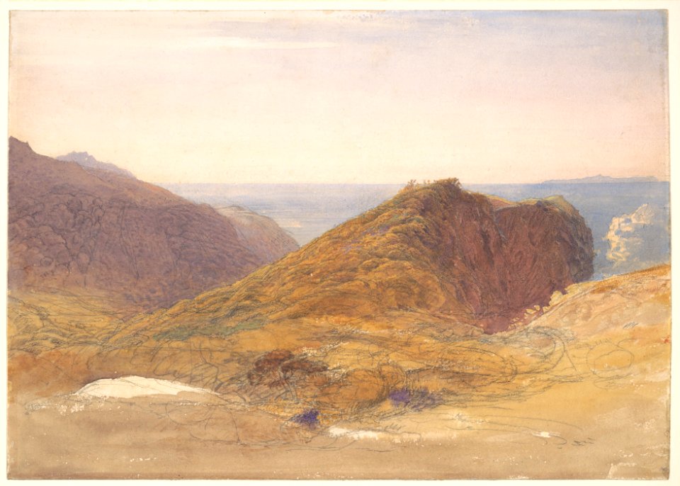 On the North Coast of Devon, Lundy Island in the Distance MET dp132346