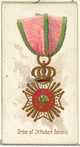 Order of St. Hubert, Bavaria, from the World's Decorations series (N30) for Allen & Ginter Cigarettes MET DP838320