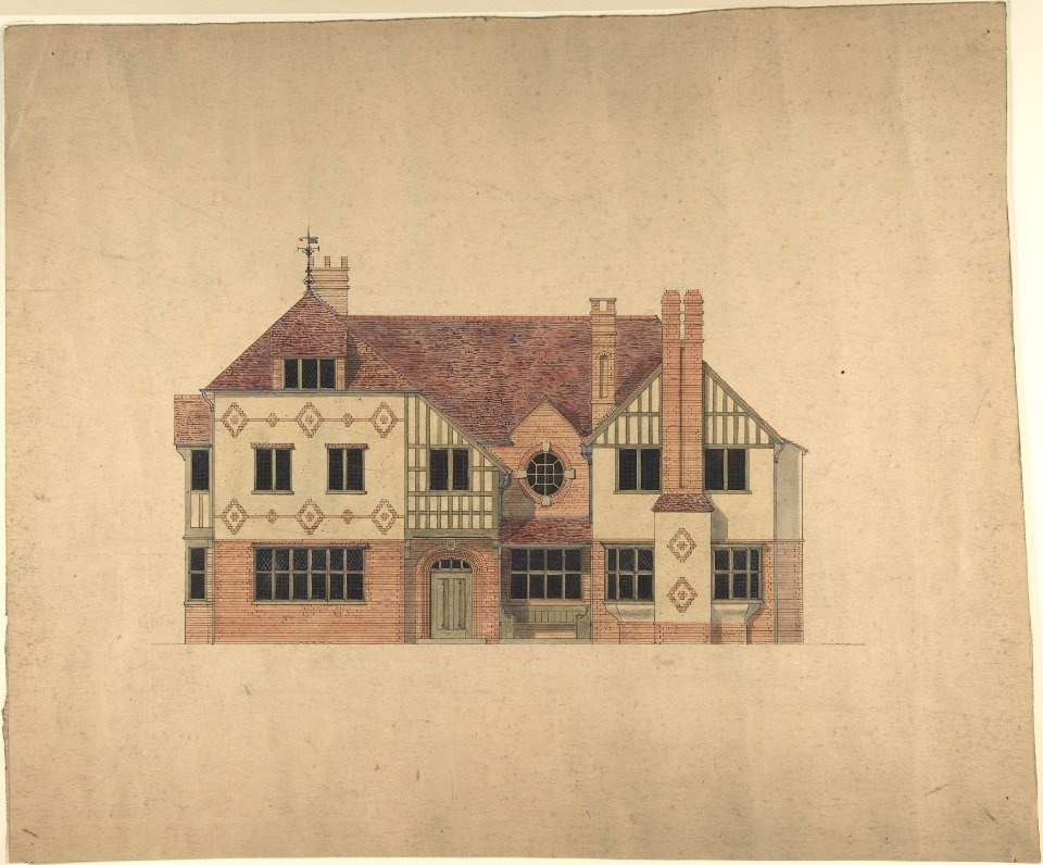 Orange Brick, Half-timbered house MET DP805666