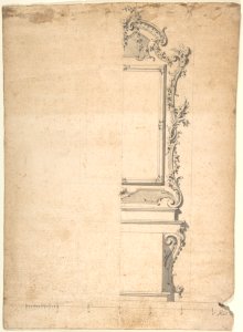 One Half of a Design for a Wall With a Panel or a Mirror. MET DP803341