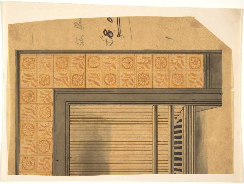 One half a Tiled Fireplace Surround MET DP806970