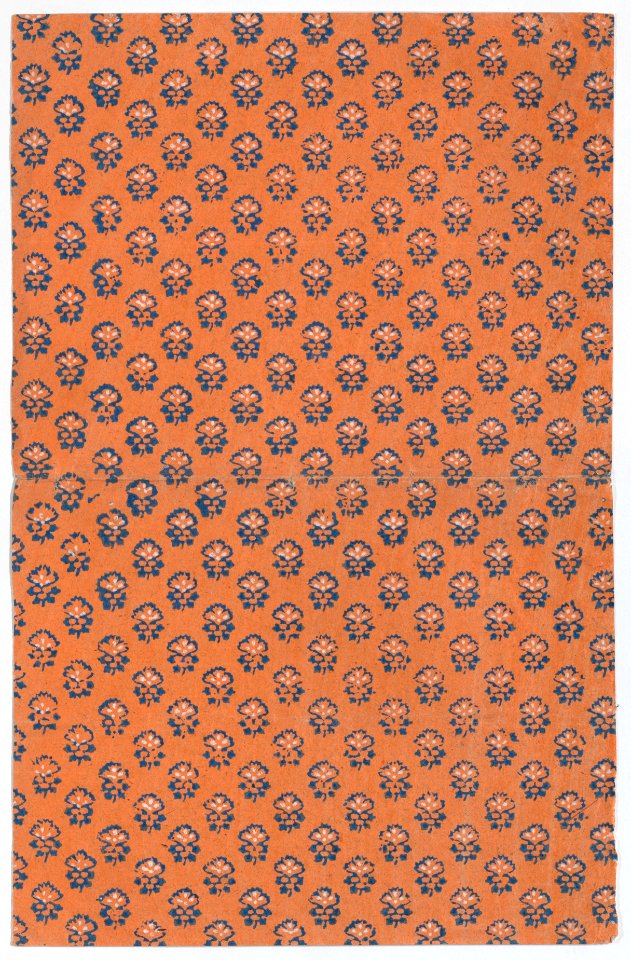 Orange book cover with overall floral pattern Met DP886662