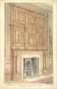Oak Carving from Fireplace in the Jerusalem Chamber, Westminster MET DP804898