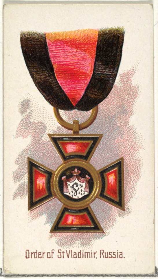 Order of St. Vladimir, Russia, from the World's Decorations series (N30) for Allen & Ginter Cigarettes MET DP838329