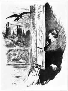 Open Here I Flung the Shutter. Illustration to The Raven by Edgar Allan Poe MET MM13840