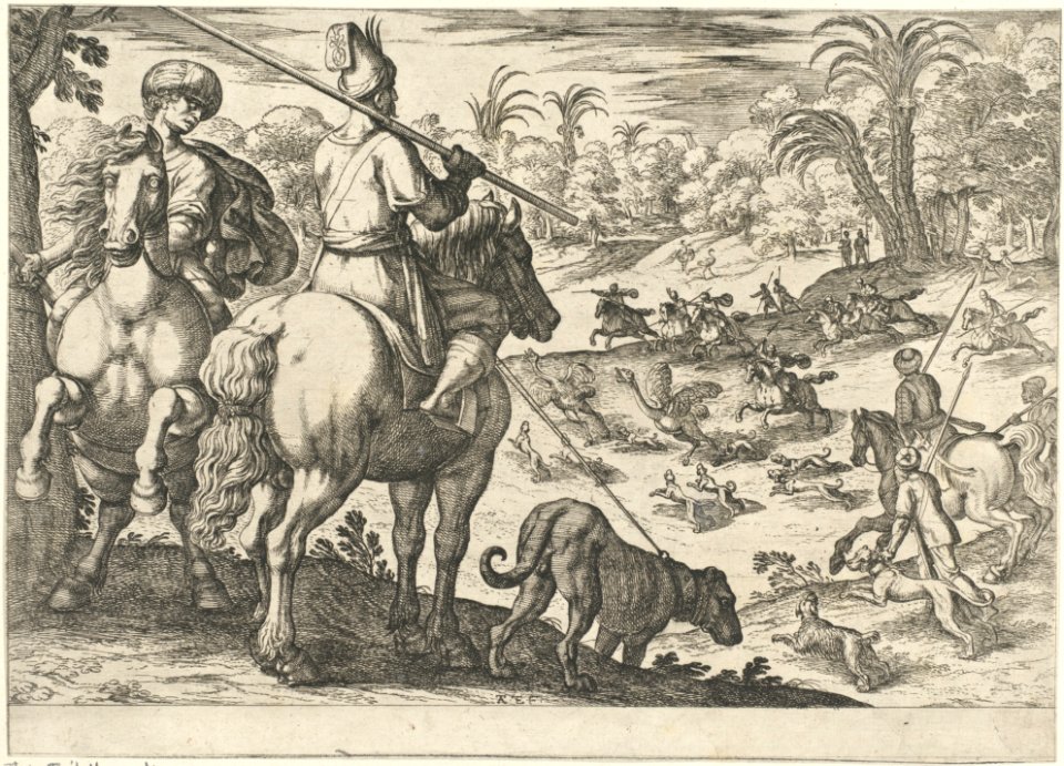 Ostrich Hunt, from 'Hunting Scenes VI' MET DP105213