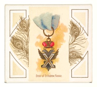 Order of Saint Andrew, Russia, from the World's Decorations series (N44) for Allen & Ginter Cigarettes MET DP839365