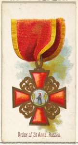 Order of St. Anne, Russia, from the World's Decorations series (N30) for Allen & Ginter Cigarettes MET DP838318