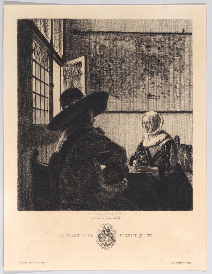 Officer and Laughing Girl, after Vermeer Met DP886847