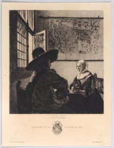 Officer and Laughing Girl, after Vermeer Met DP886847
