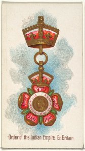 Order of the Indian Empire, Great Britain, from the World's Decorations series (N30) for Allen & Ginter Cigarettes MET DP838296
