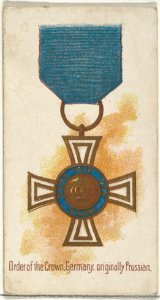 Order of the Crown, Germany, originally Prussian, from the World's Decorations series (N30) for Allen & Ginter Cigarettes MET DP838284