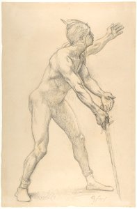Nude Male Figure with a Sword MET DP809510