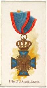 Order of St. Michael, Bavaria, from the World's Decorations series (N30) for Allen & Ginter Cigarettes MET DP838325