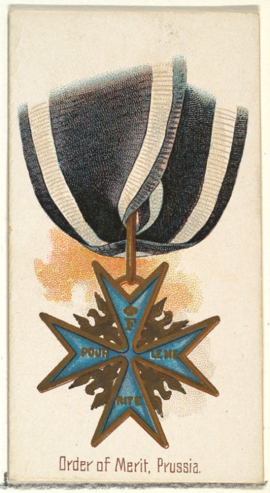 Order of Merit, Prussia, from the World's Decorations series (N30) for Allen & Ginter Cigarettes MET DP838301