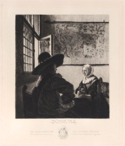 Officer and Laughing Girl, after Vermeer Met DP886849