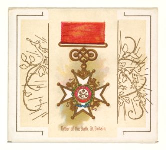 Order of the Bath, Great Britain, from the World's Decorations series (N44) for Allen & Ginter Cigarettes MET DP839335