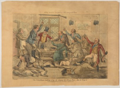 One Days Sport of Three Real Good Ones. The Corinthians making it up...by showing the Johnny Raws how to Grog it MET DP833274