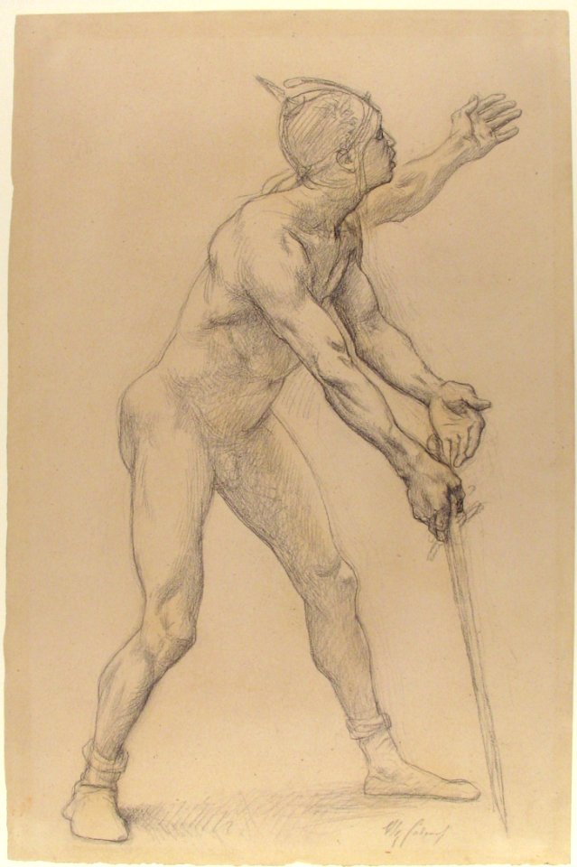 Nude Male Figure with a Sword MET 1988.255