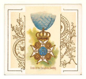 Order of the Seraphim, Sweden, from the World's Decorations series (N44) for Allen & Ginter Cigarettes MET DP839363