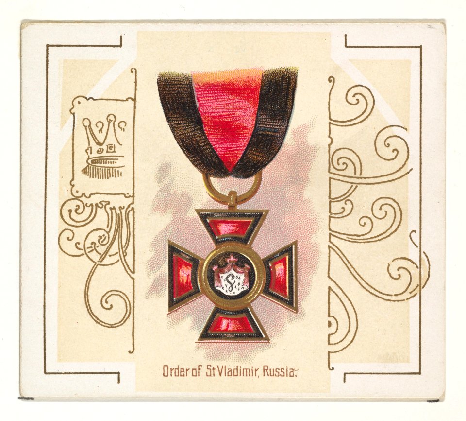 Order of Saint Vladimir, Russia, from the World's Decorations series (N44) for Allen & Ginter Cigarettes MET DP839377