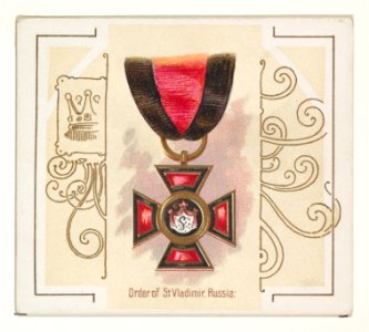 Order of Saint Vladimir, Russia, from the World's Decorations series (N44) for Allen & Ginter Cigarettes MET DP839377