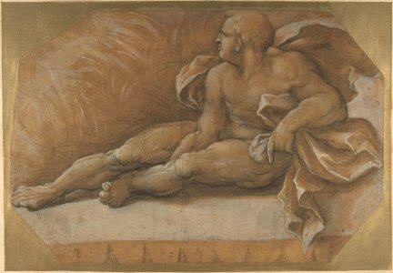 Nude Male Figure Seated on the Ground MET DP801268