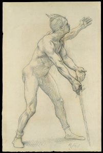 Nude Male Figure with a Sword MET DT5975