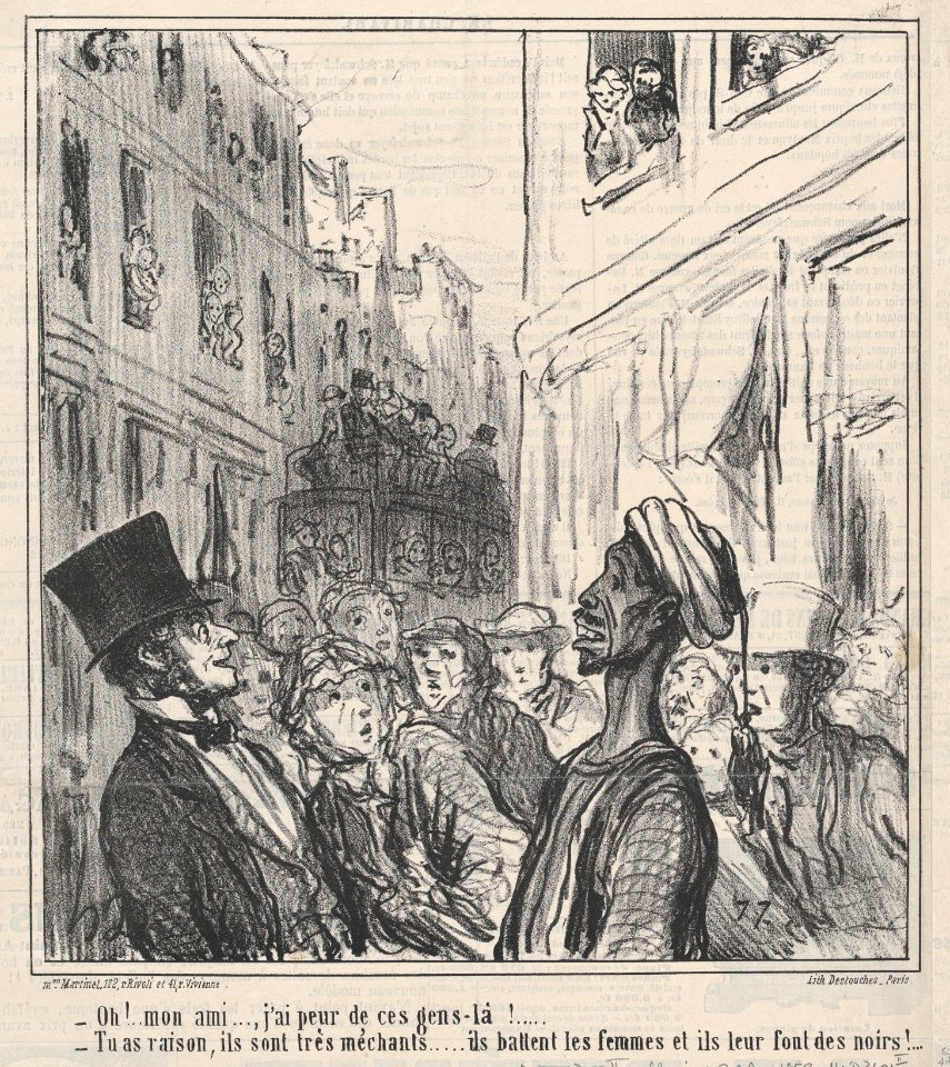 Oh! Mon ami...., j'ai peur de ces gens-là..., from Au Camp de Saint-Maur, published in Le Charivari, August 30, 1859 MET DP876787