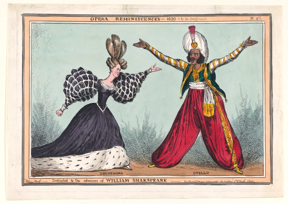 Opera Reminiscences, Plate 1st- Desdemona and Otello Met DP890599