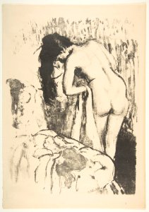 Nude Woman Standing, Drying Herself MET DP815871