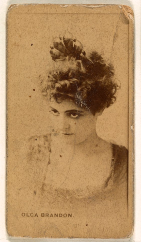 Olga Brandon, from the Actresses series (N245) issued by Kinney Brothers to promote Sweet Caporal Cigarettes MET DP859961