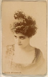 Olga Brandon, from the Actresses series (N246), Type 1, issued by Kinney Brothers to promote Sporting Extra Cigarettes MET DP859984