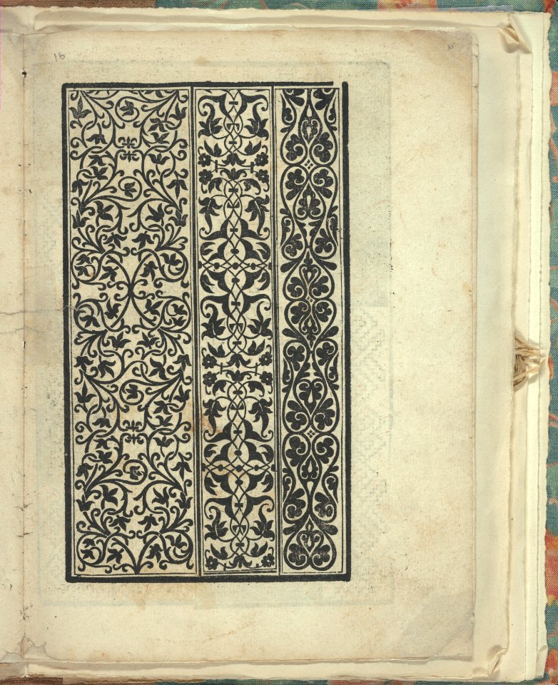 Opera Nova Universali intitulata Corona di racammi, page 35 (recto) MET DP348864
