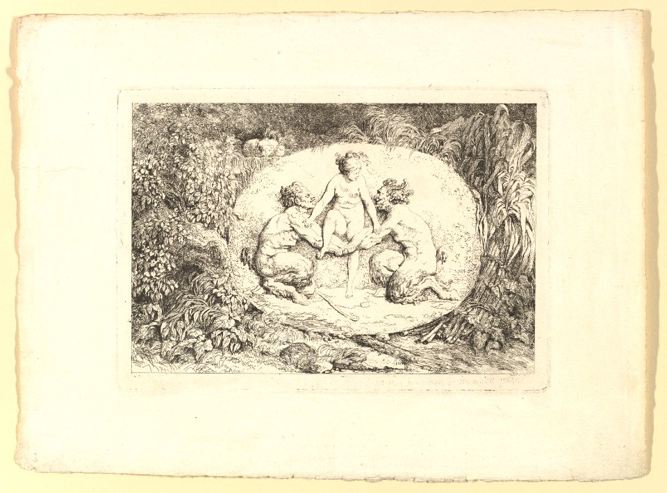 Nymph Supported by Two Satyrs MET DP820821