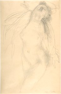 Nude female figure reclining on side MET DP808098