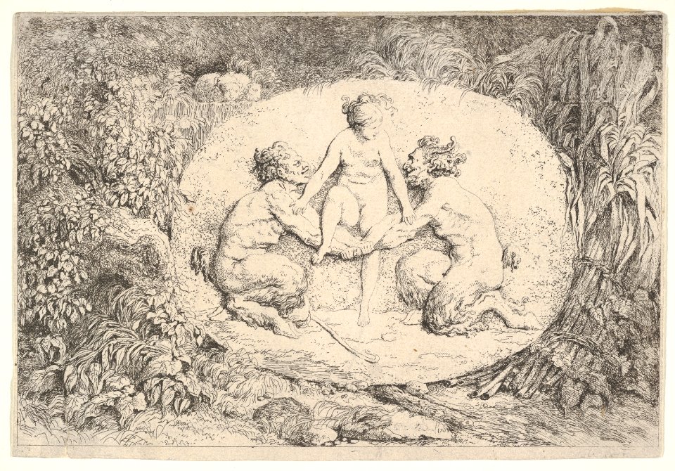 Nymph Supported by Two Satyrs MET DP832454